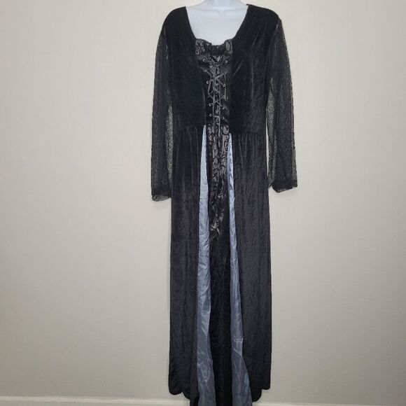 Witch costume dress cosplay witchy goth whimsigoth maxi netting size large - Picture 1 of 7
